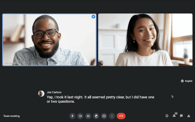 Google Meet now has real-time translated subtitles