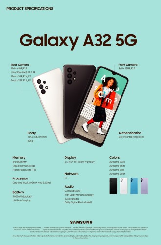 OFFICIEL! Le Galaxy A32 est annoncé comme le smartphone 5G le moins cher de Samsung