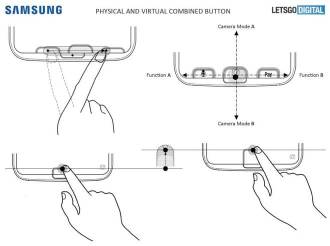 Samsung files patent for device with combined physical and virtual button