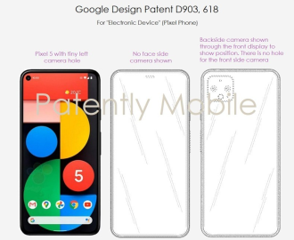 Will it be the Pixel 6? Google patents smartphone with front camera under the display