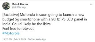 Motorola lancera ce mois-ci un smartphone de milieu de gamme avec affichage à 90 Hz ; vérifier