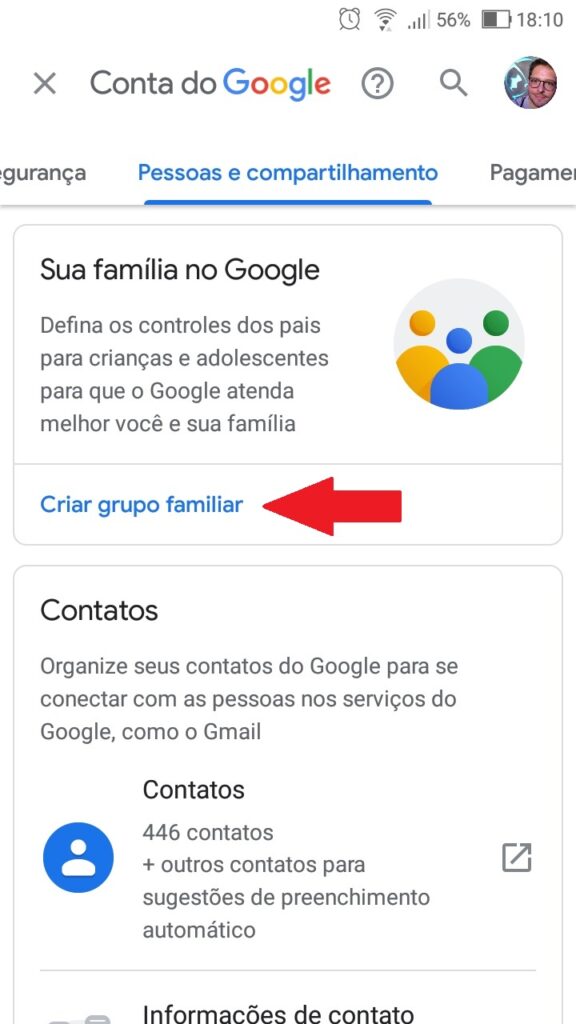 Cómo crear un grupo familiar en Google