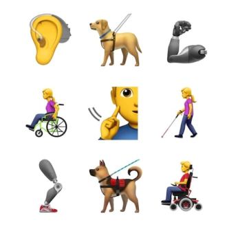 La proposition d'Apple inclut des emojis représentant les personnes handicapées
