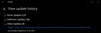 Flash Player sera supprimé de Windows 10 d'ici juillet Patch Tuesday