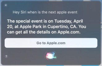 Siri informe : le prochain événement d'Apple aura lieu le 20 avril