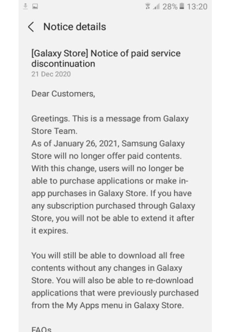 Samsung annonce qu'il supprimera les applications payantes du Galaxy Store ; savoir plus