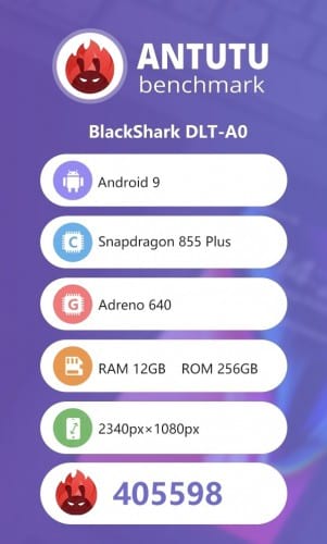 Xiaomi BlackShark 2 undergoes test on Antutu and has a leaked photo