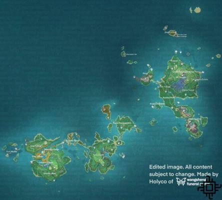 Genshin Impact 1.7 (2.0) leak shows Inazuma map, island and roadmap
