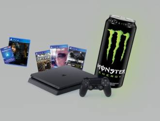 [Energy Monsters] In partnership with Playstation, the company will give away a PS4 a day until December