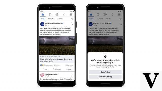 Facebook displays incentive notices for people to read what they share