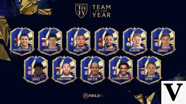 FIFA Ultimate Team TOTY cards overall