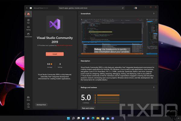 Visual Studio obtient une application dans le Microsoft Store sur Windows 11