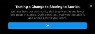 Instagram supprime la possibilité de partager des histoires pour certains