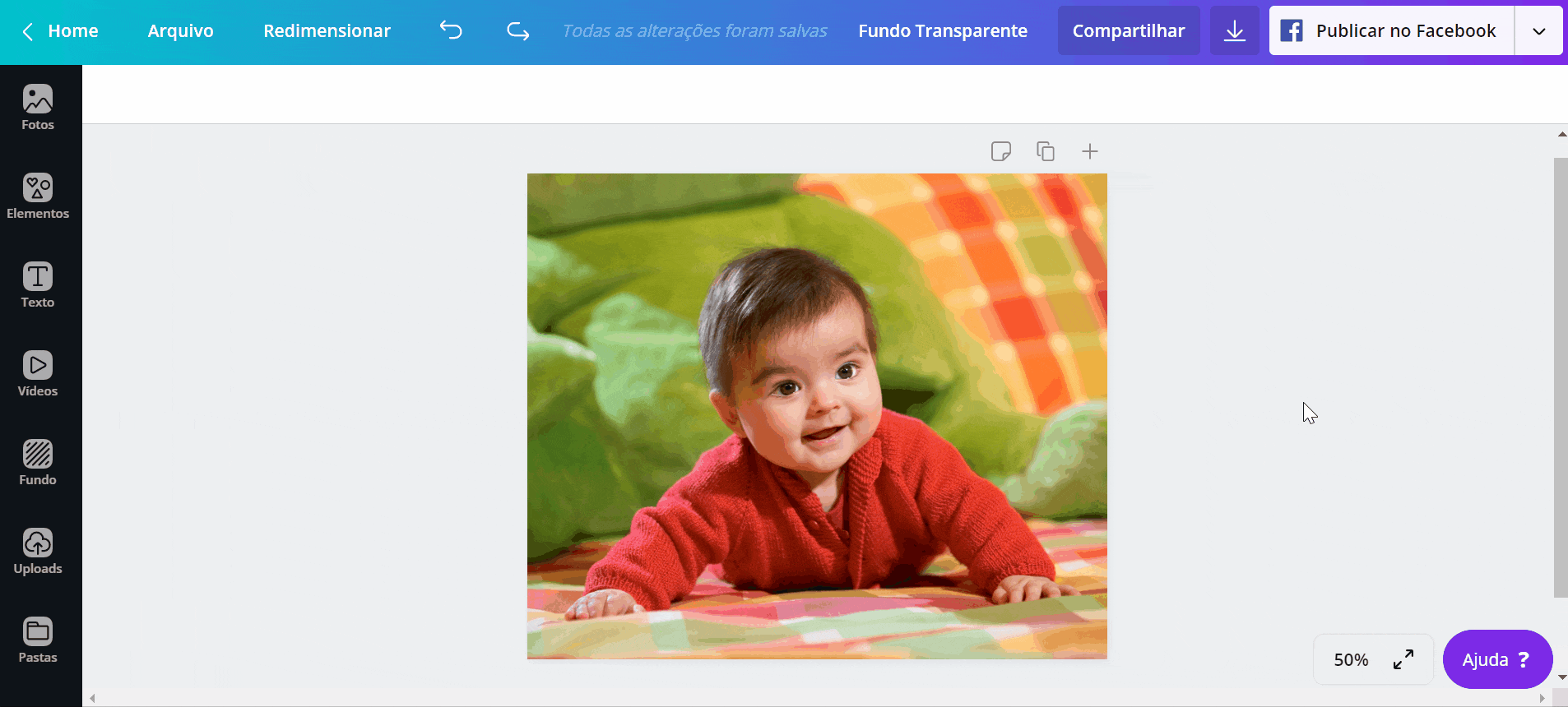 Canva: How to make the background of an image transparent