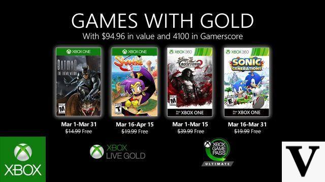 Microsoft dévoile les jeux gratuits de mars pour les abonnés Xbox Live Gold