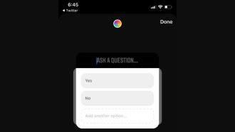 Instagram annonce un autocollant sous forme de sondage avec jusqu'à 4 alternatives