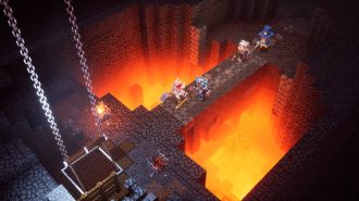 Minecraft Dungeons is announced by Microsoft and already has a release date