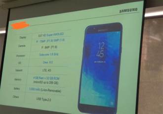 Une image divulguée montre les spécifications du nouveau Galaxy J7 Duo 2018