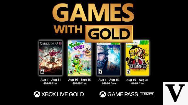 Xbox: Games With Gold Les jeux d'août 2021 dévoilés