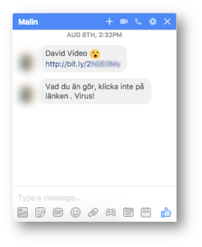 Attention! New malware is spreading through Messenger