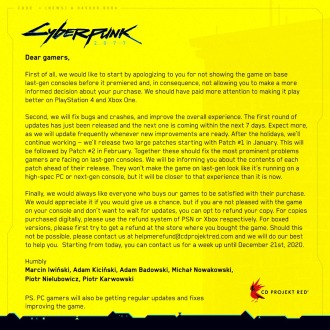 New Cyberpunk 2077 patches already have dates set